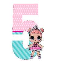  استند رومیزی تولد طرح عدد 5 مدل ال و ال کد 06