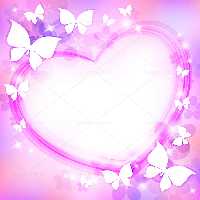 وکتور بک گراند قلبی و پروانه | گرافیک با طعم تربچه