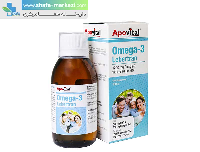 شربت امگا 3 آپوویتال 150 میلی لیتر | APOVITAL omega 3 150 ml