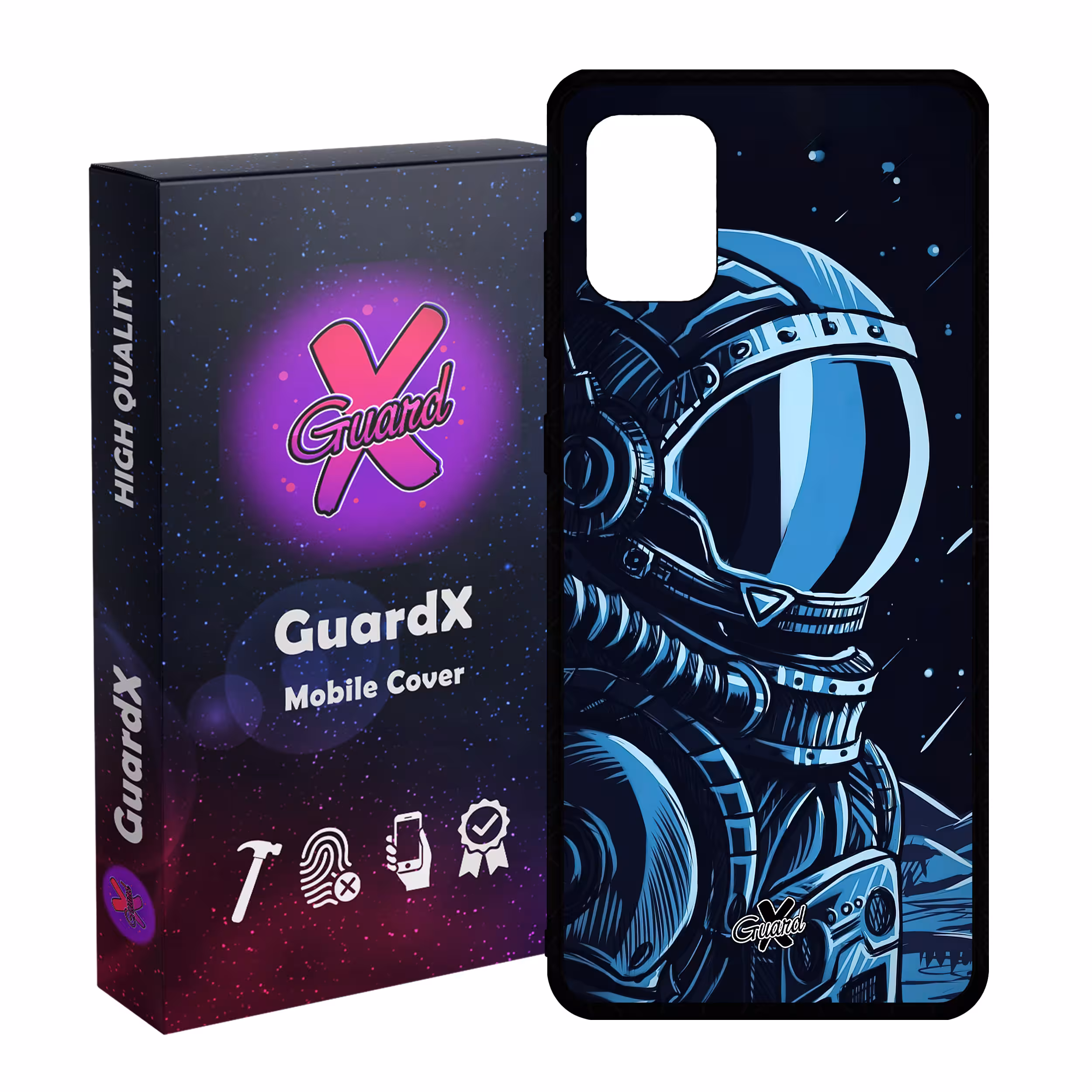 کاور گارد ایکس طرح فضانورد مدل Glass10473 مناسب برای گوشی موبایل سامسونگ Galaxy A71 4G