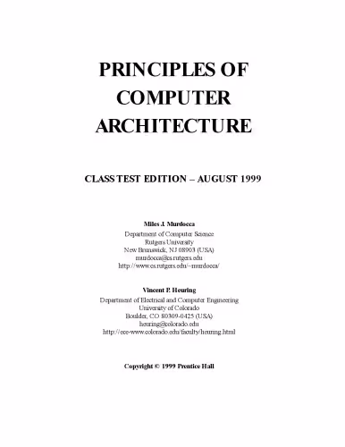 خرید و دانلود نسخه کامل کتاب Principles of Computer Architecture