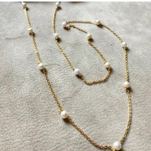 بند عینک مرواریدی با زنجیر استیل رنگ ثابت