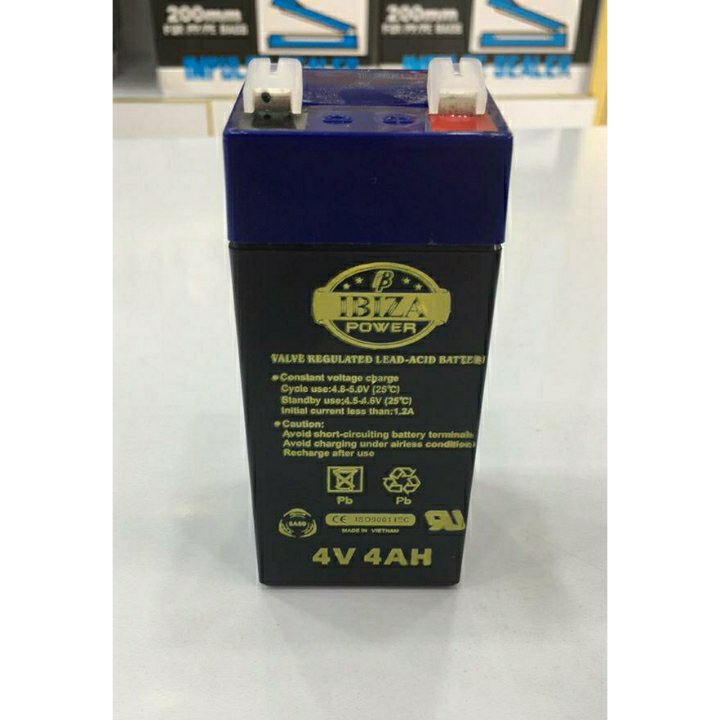 باتری ترازو و باسکول سایز کوچک 4 ولت 4 آمپر مارک ibiza 