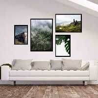 تابلو بکلیت طرح منظره طبیعت سرسبز مدل B-441 مجموعه 4 عددی | دنیای قاب