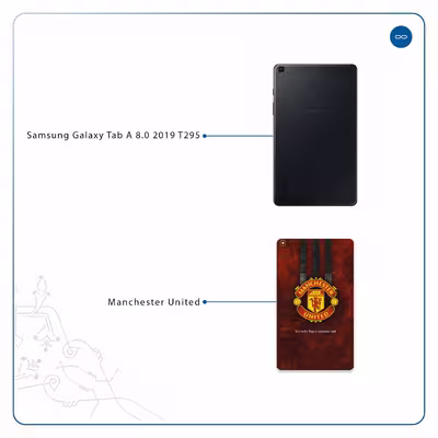برچسب پوششی ماهوت مدل Manchester-United مناسب برای تبلت سامسونگ Galaxy Tab A 8.0 2019 T295