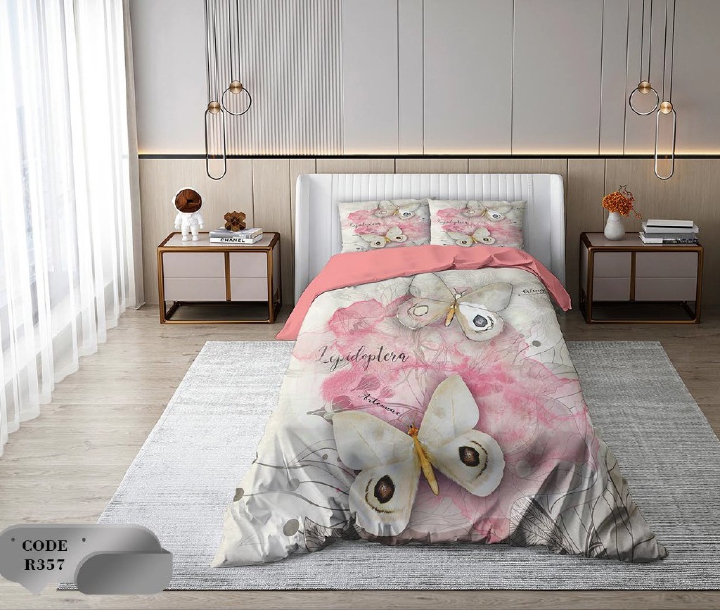سرویس روتختی 1 نفره 4 تکه ابعاد 1.65 ×2.35 کشدار ضد حساسیت و عرق کد R357 | ست خواب و ست روتختی