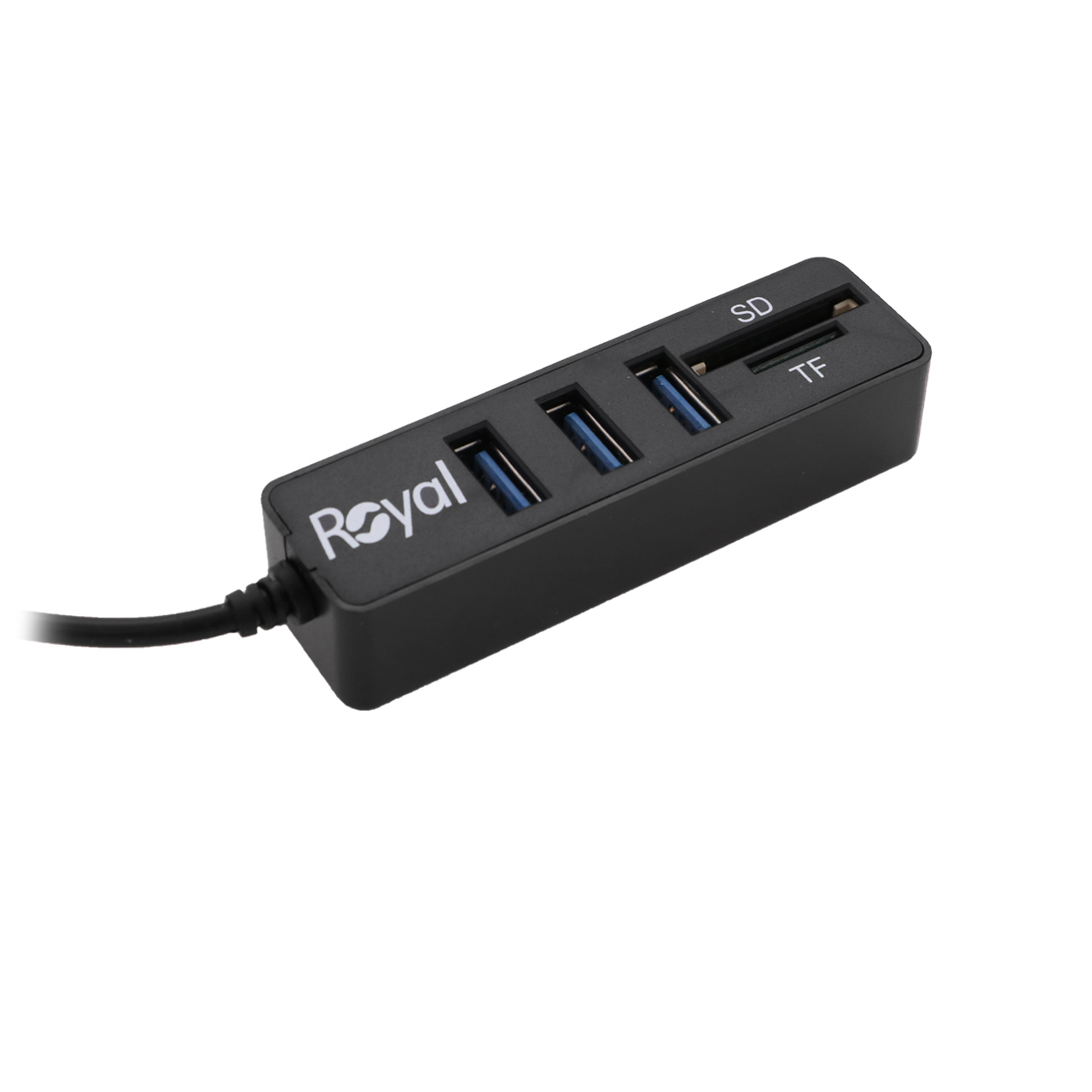 هاب 3 پورت USB30 و رم ریدر رویال مدل RH&amp;R-448