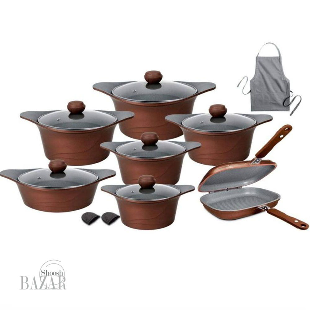 سرویس قابلمه 17 پارچه ام جی اس مدل کره ای C