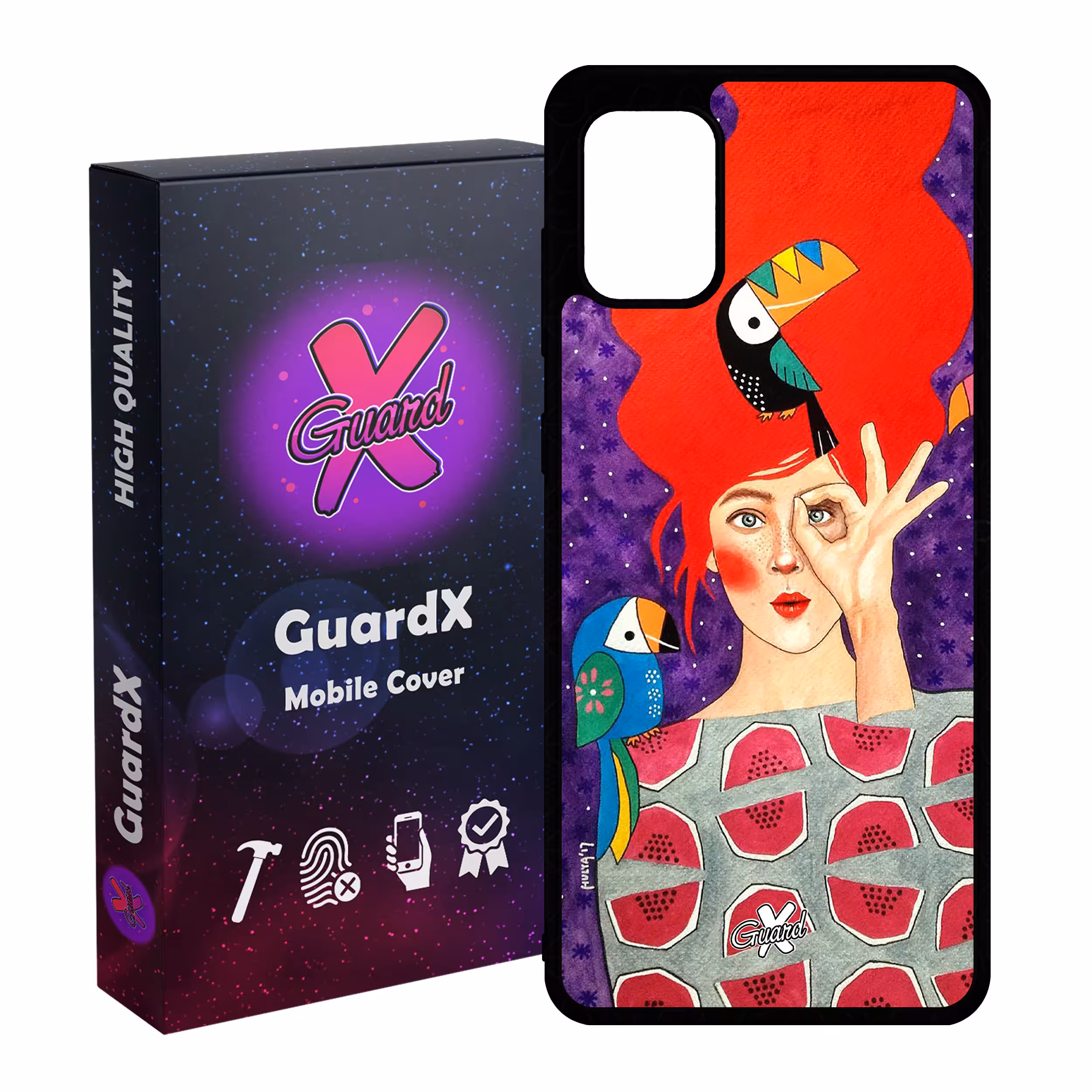کاور گارد ایکس طرح Girl مدل Glass10153 مناسب برای گوشی موبایل سامسونگ Galaxy A31