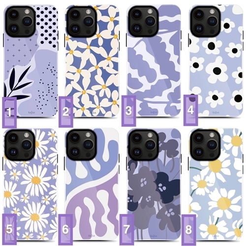 قاب KAJSA کجسا Purple Floral Collection Series مناسب برای Apple iPhone 14