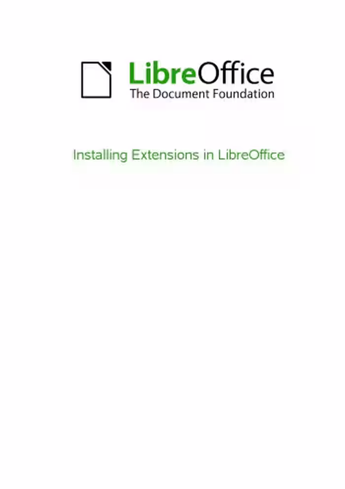 خرید و دانلود نسخه کامل کتاب Installing Extensions in LibreOffice