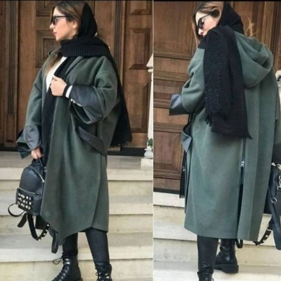 پالتو پشت زیپ دار سایز  آزاد مناسب تا 48  فوتر کوبیده و زمستانه  رنگبندی در تصویر