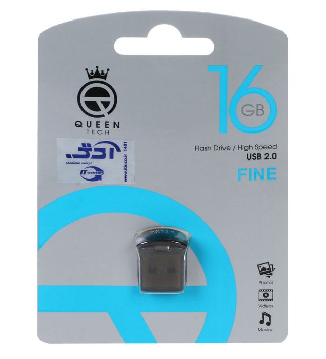 فلش مموری کوئین مدل Fine USB2.0 ظرفیت 16 گیگابایت
