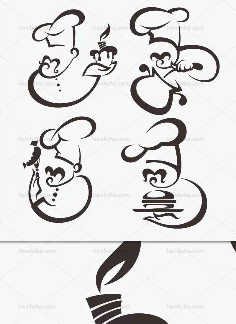 وکتور لوگو سرآشپز باشی | گرافیک با طعم تربچه