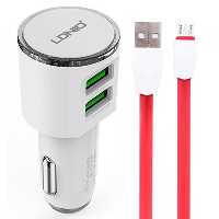 شارژر فندکی الدینیو مدل DL_C29 به همراه کابل MicroUSB