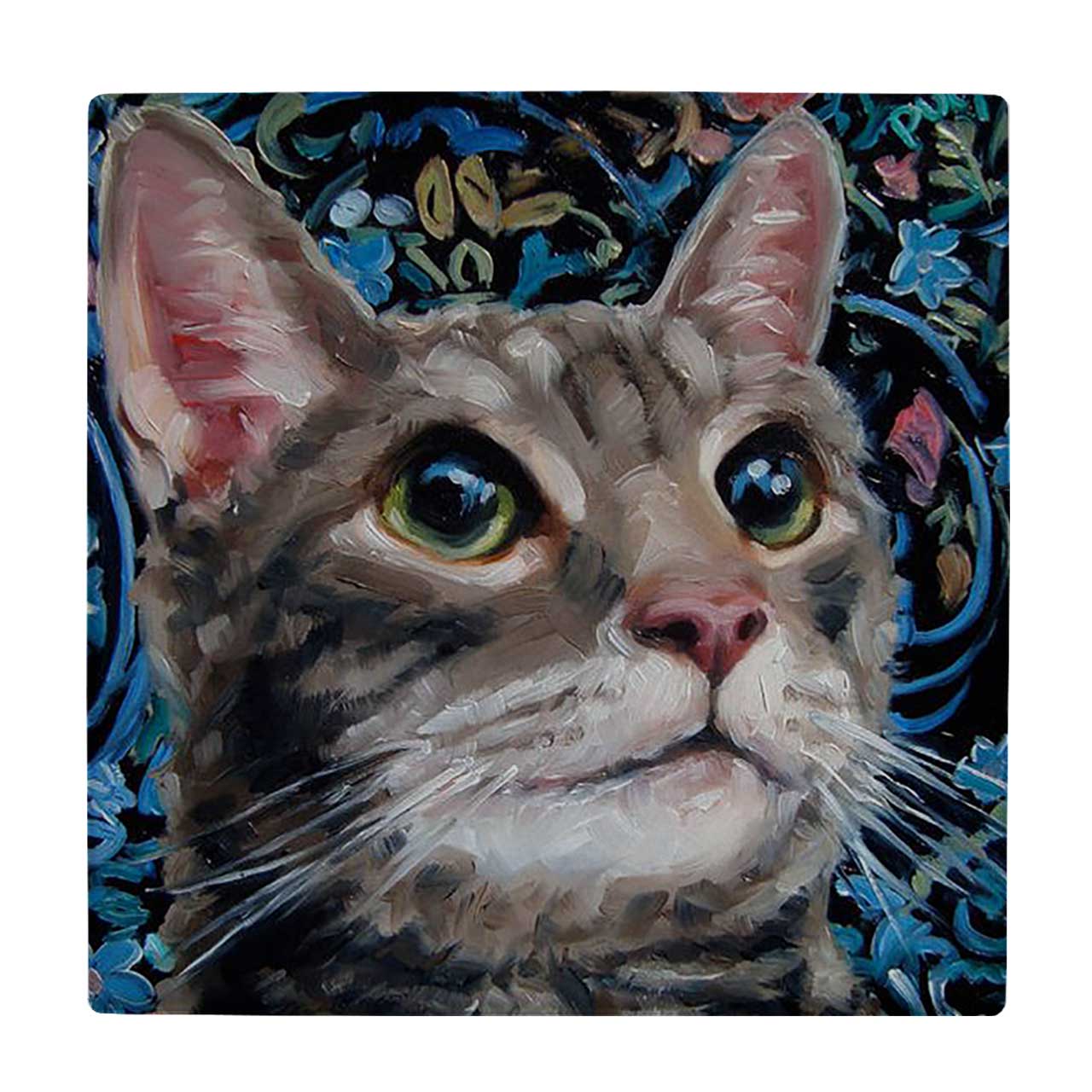 کاشی کارنیلا طرح نقاشی گربه کد wkk1879