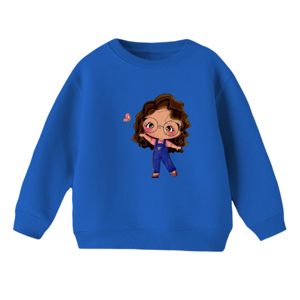 سویشرت بچگانه مدل دخترک کد 7 رنگ آبی