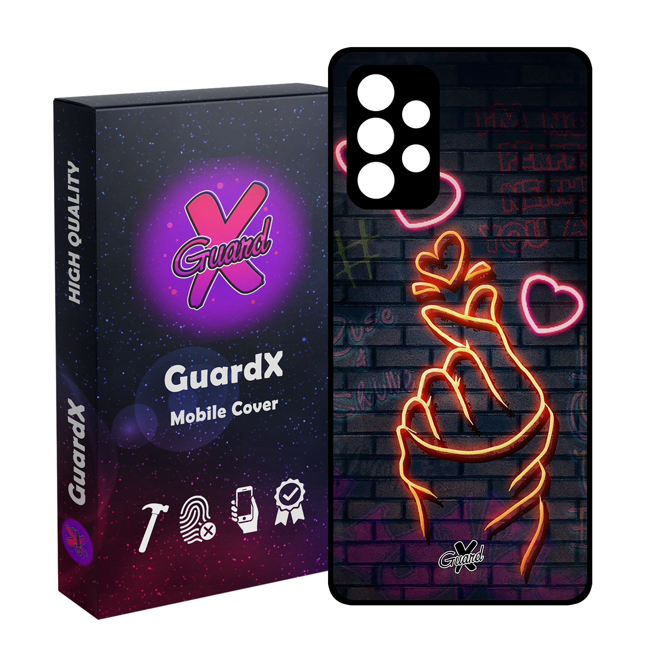 کاور گارد ایکس طرح Love مدل Glass10022 مناسب برای گوشی موبایل سامسونگ Galaxy A52s