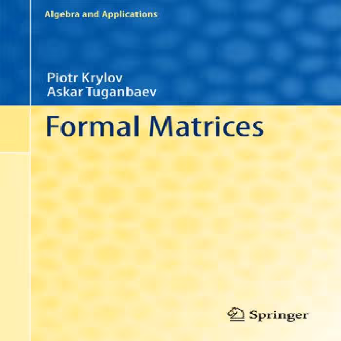 خرید و دانلود نسخه کامل کتاب Formal Matrices