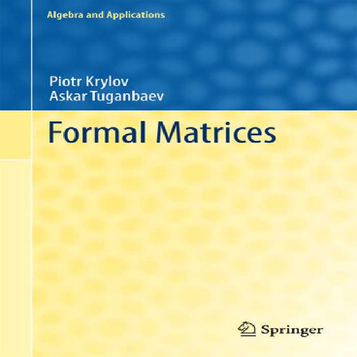 خرید و دانلود نسخه کامل کتاب Formal Matrices