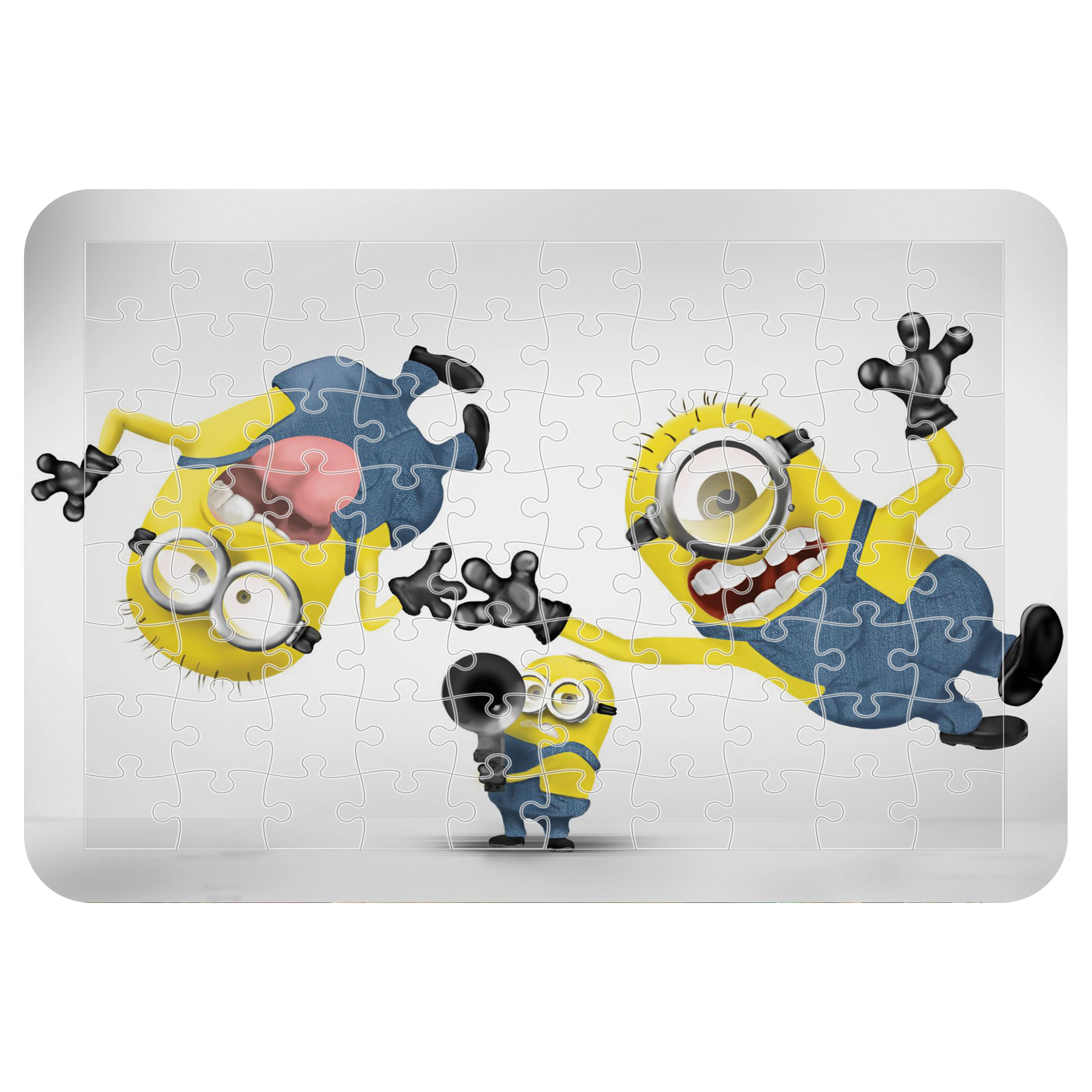 پازل 54 تکه اطلس آبی طرح کارتون مینیون ها مدل P1139