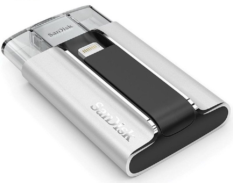 فلش مموری یو اس بی به لایتینگ سن دیسک مدل آی ایکس پند با ظرفیت 16 گیگابایت