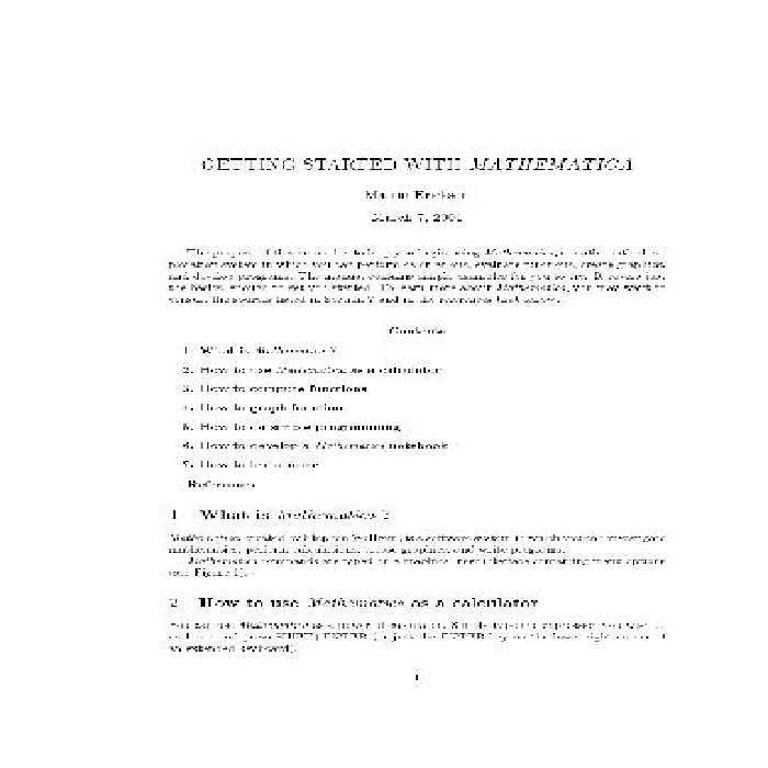 خرید و دانلود نسخه کامل کتاب Mathematics. Getting Started with Mathematica