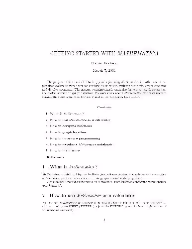خرید و دانلود نسخه کامل کتاب Mathematics. Getting Started with Mathematica
