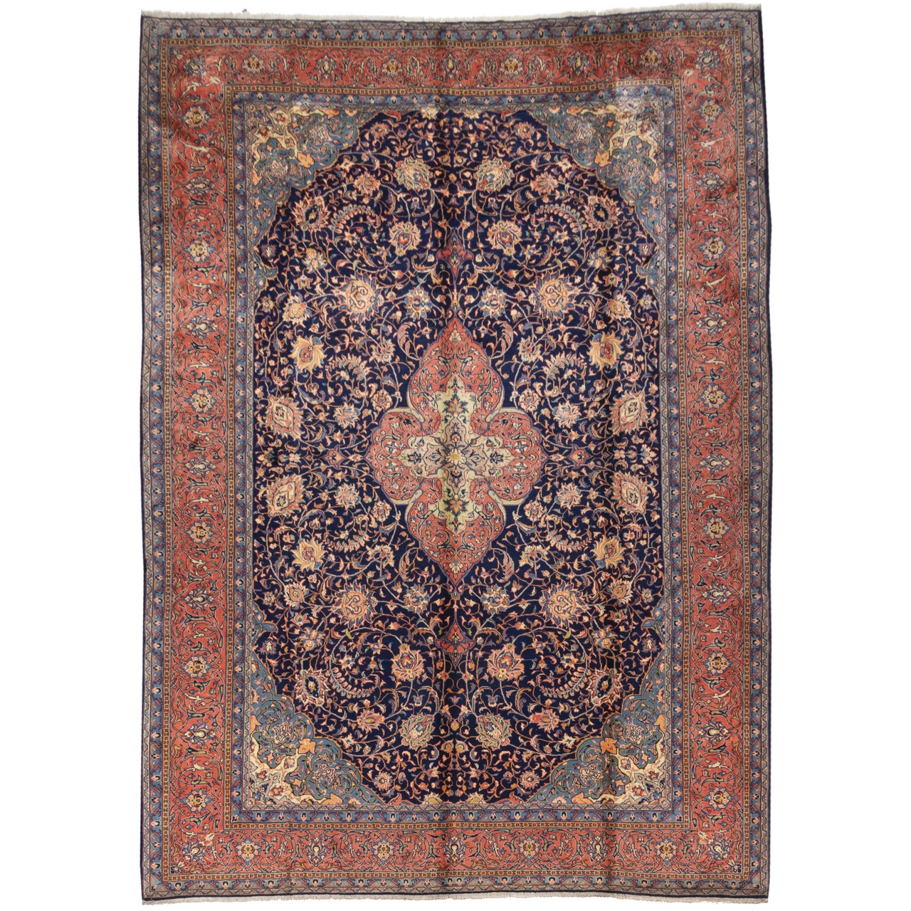 فرش قدیمی دستباف سیزده و نیم متری سی پرشیا کد 187329