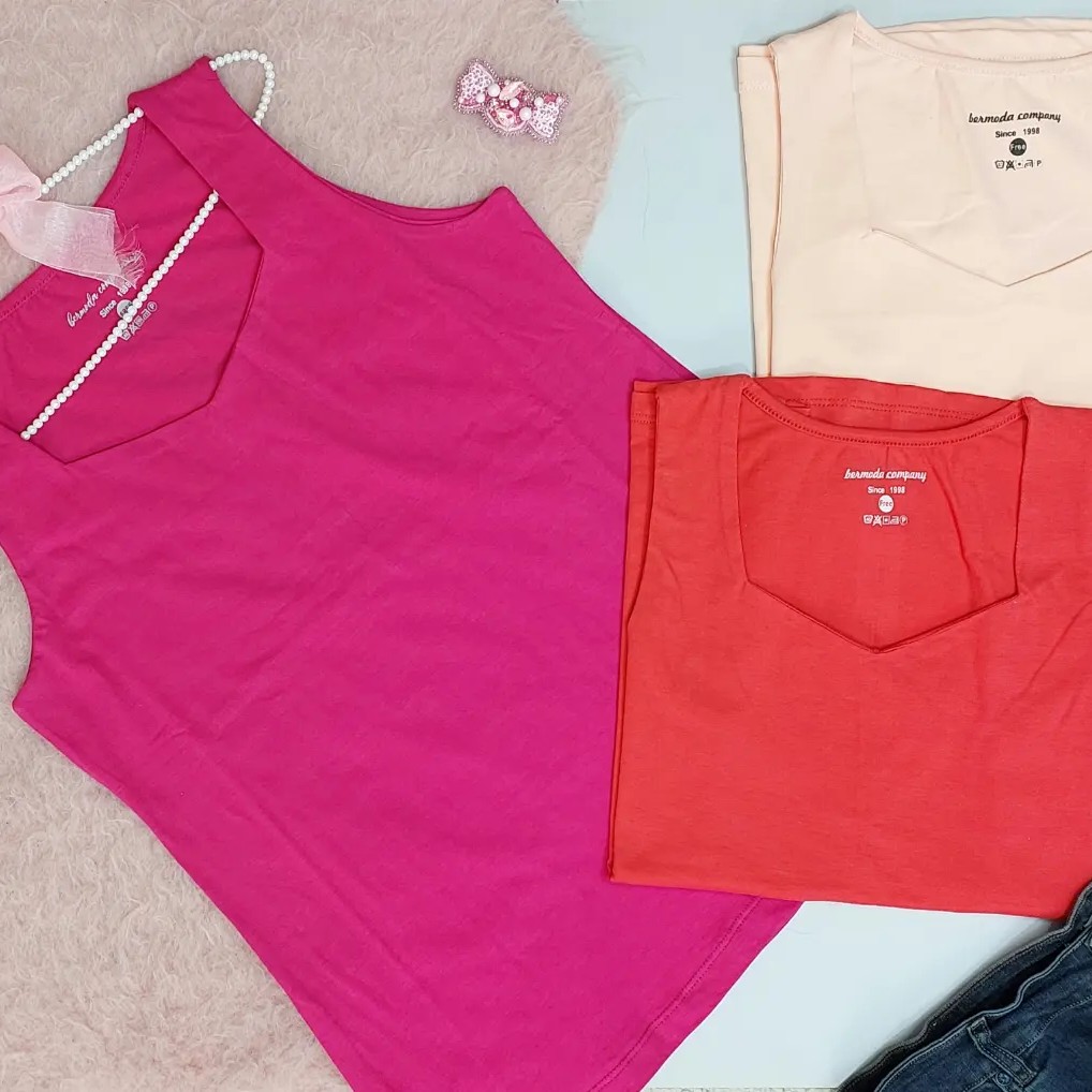 تاپ ساده رنگی مدل رنگین کمان جنس نخ و پنبه درجه یک مناسب سایز 36تا46 