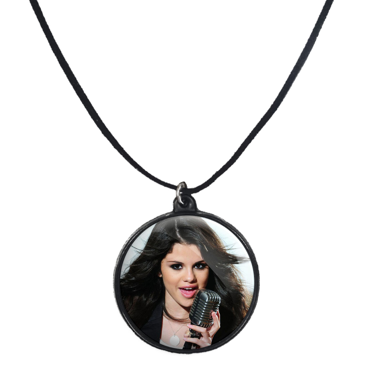 گردنبند پرمانه طرح Selena Gomez کد pmb.28268 مدل دو طرفه