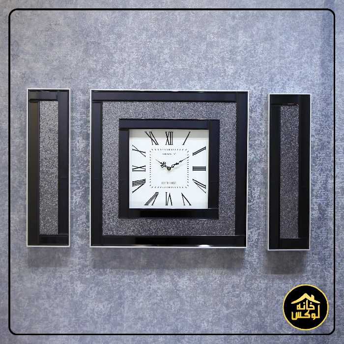 ساعت دیواری آینه ای رنگ دودی کد 1208 برند شانلی (تک) 
