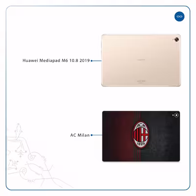 برچسب پوششی ماهوت مدل AC-Milan مناسب برای تبلت هوآوی Mediapad M6 10.8 2019