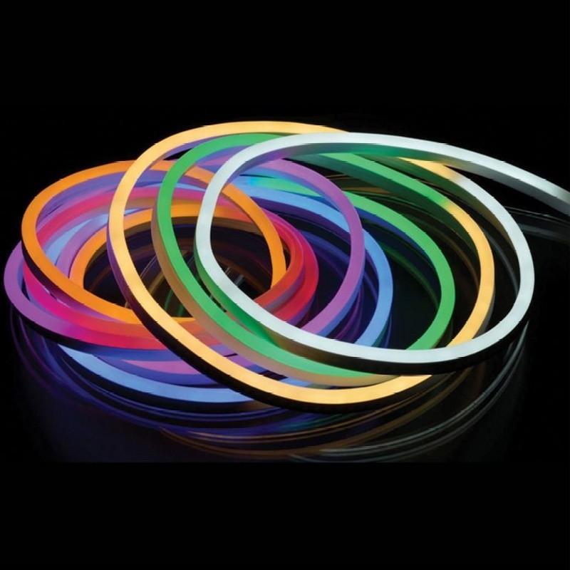 ریسه نئون فلکسی 12 ولت نارنجی تراکم 120 یک متری