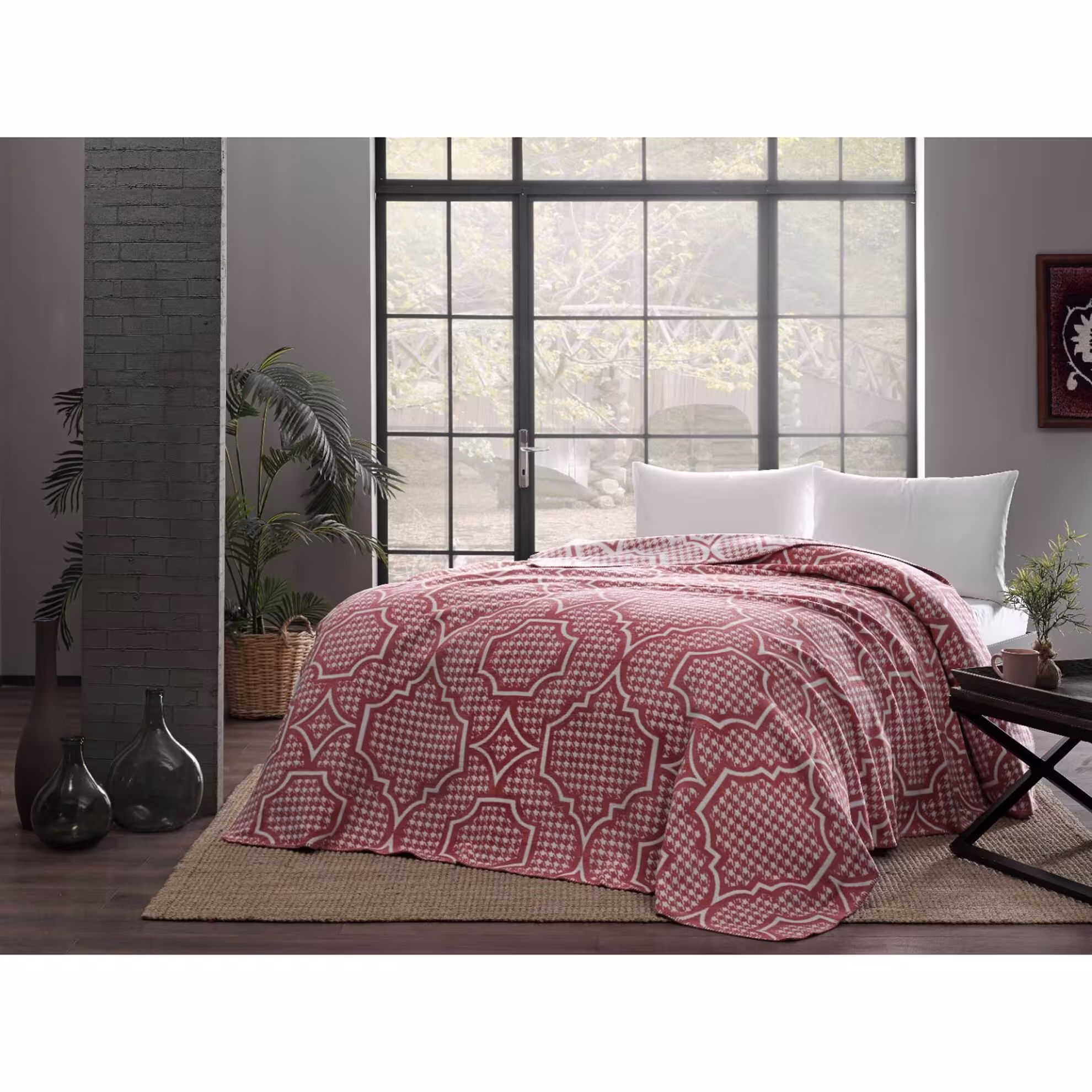 پتو تاچ مدل Evana Red سایز 200×220 سانتی متر