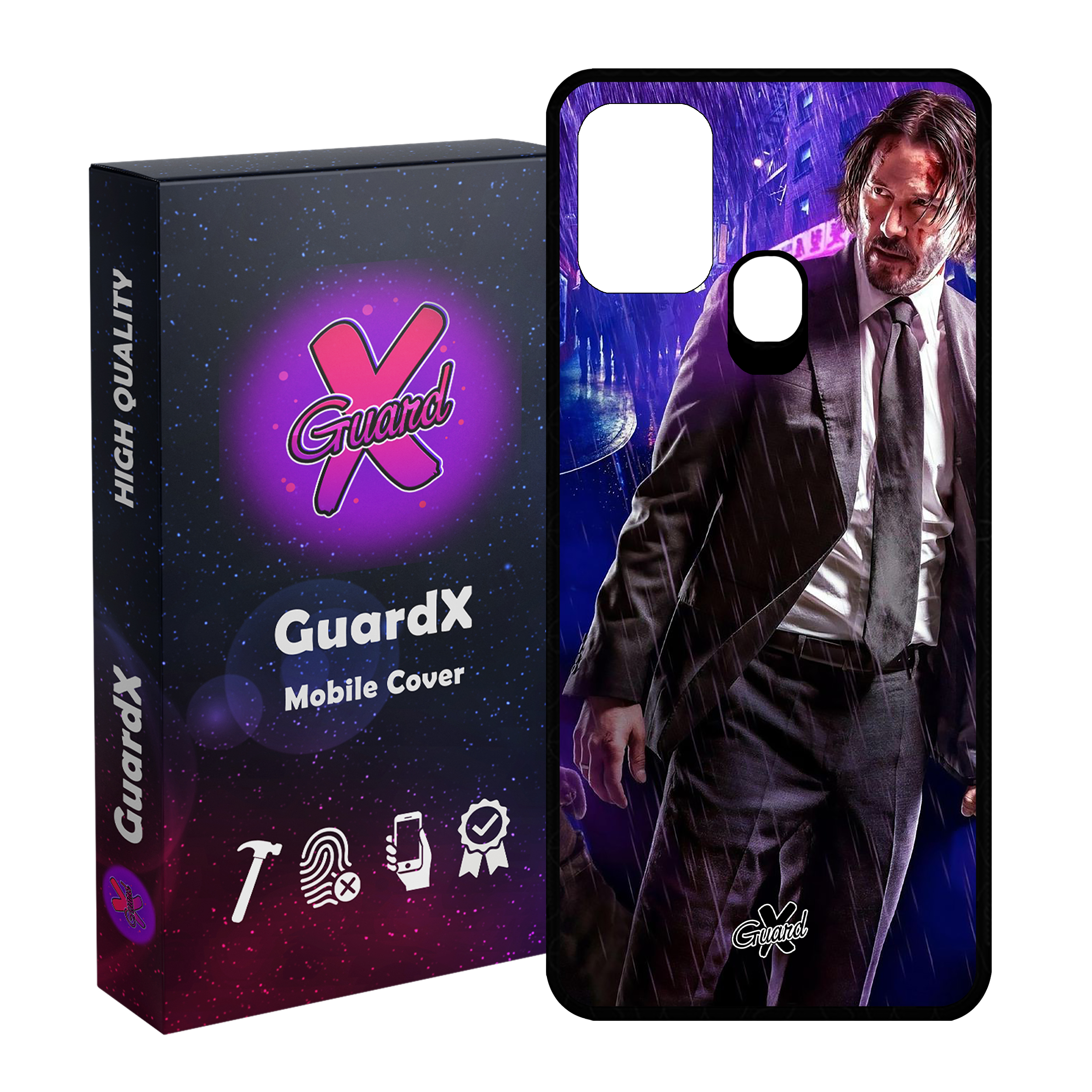 کاور گارد ایکس طرح John Wick مدل Glass10124 مناسب برای گوشی موبایل سامسونگ Galaxy M31 / M31 Prime / F41