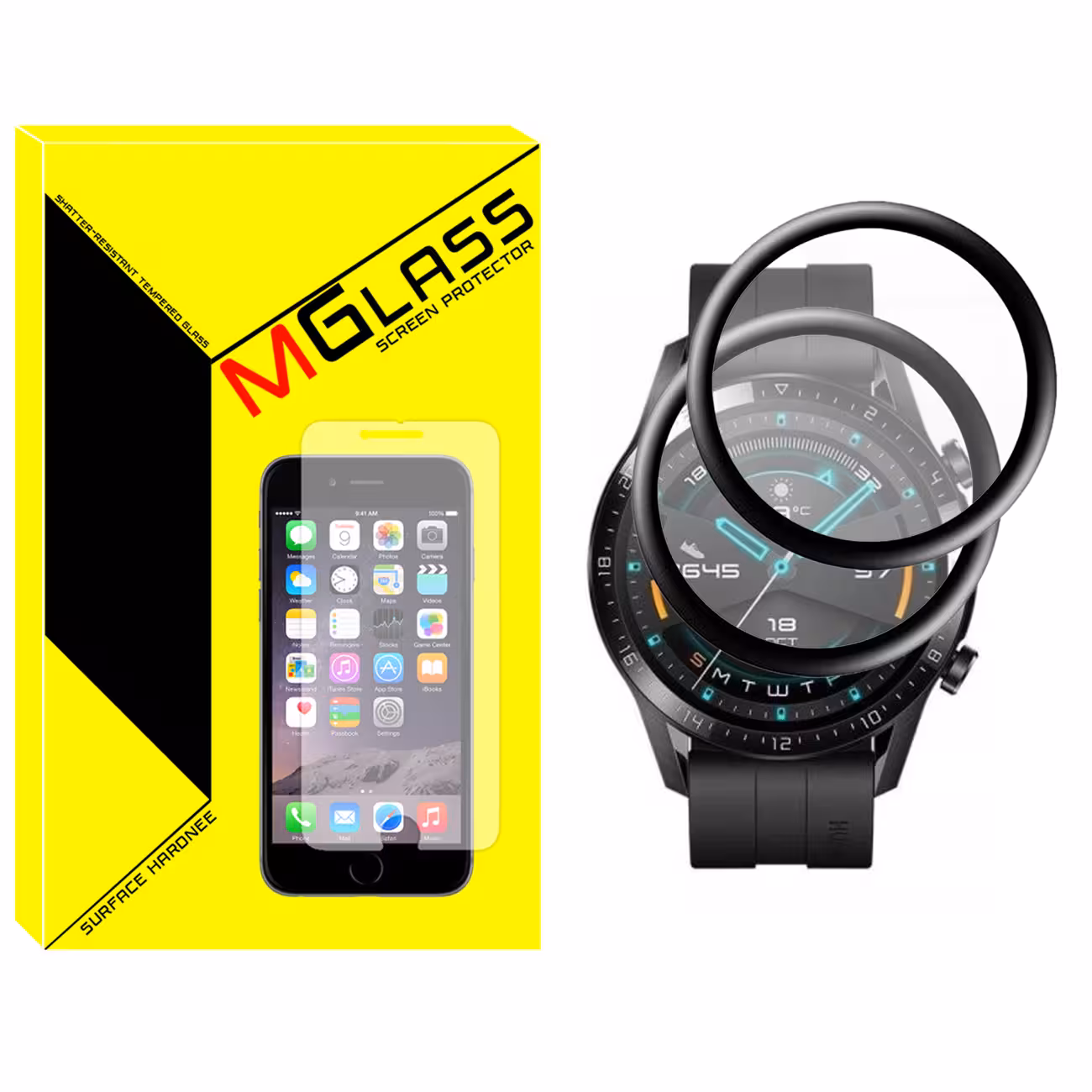 محافظ صفحه نمایش نانو ام گلس مدل NMG مناسب برای ساعت هوشمند هوآوی Watch GT2 46mm بسته دو عددی