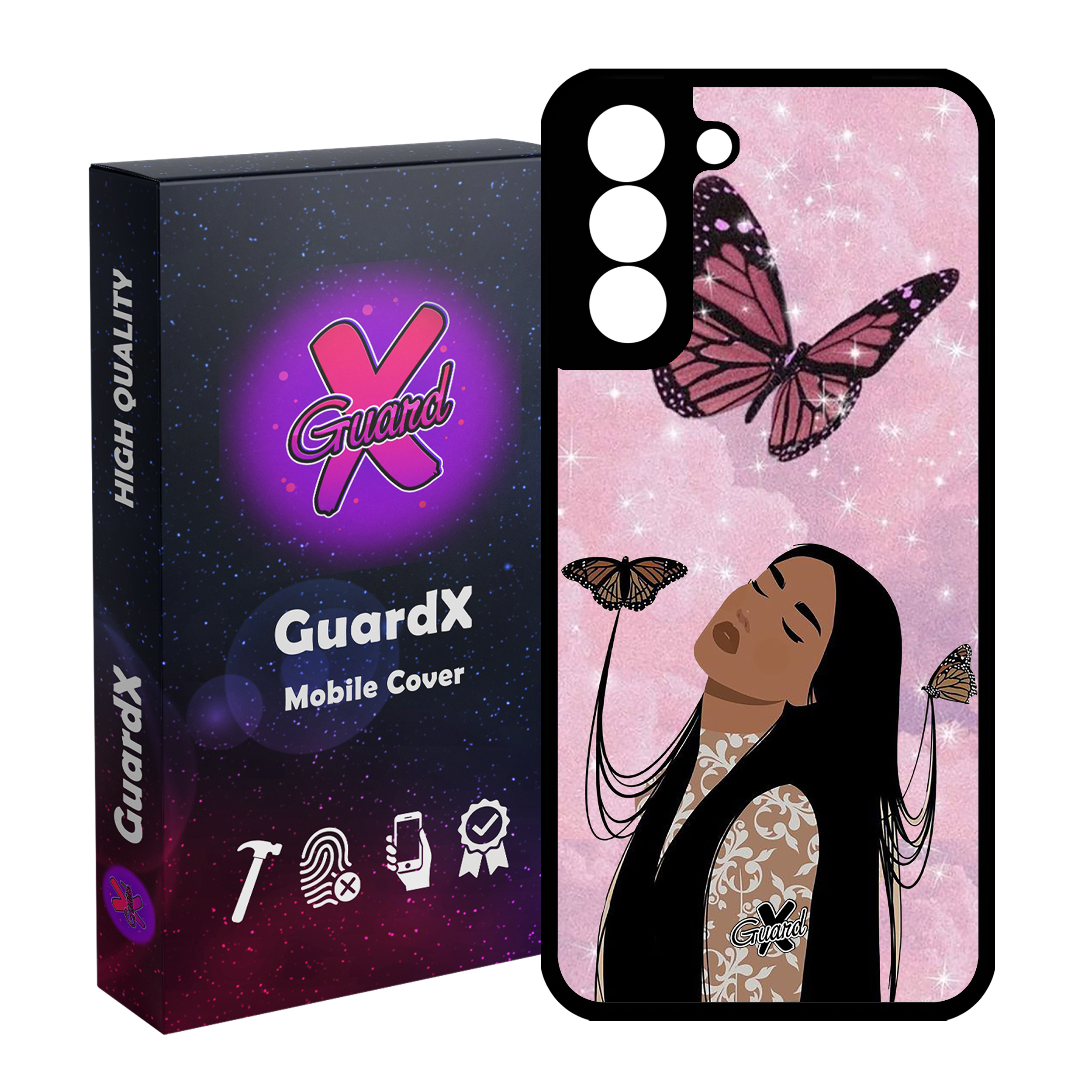 کاور گارد ایکس طرح Girl مدل Glass10297 مناسب برای گوشی موبایل سامسونگ Galaxy S21