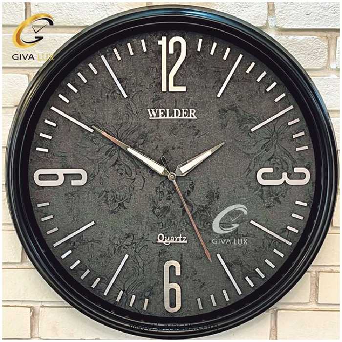 ساعت دیواری اورجینال ولدر PVC مشکی| کد رفرنس 639