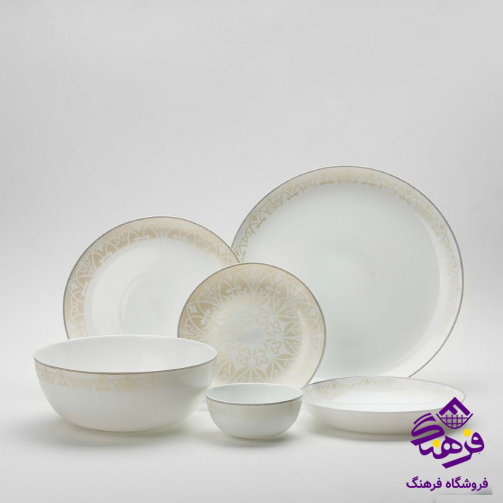 سرويس 26پارچه ديوالي 50020 کرم گلدن اپال