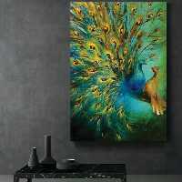  تابلو بوم طرح مدرن طاووس مدل TB112