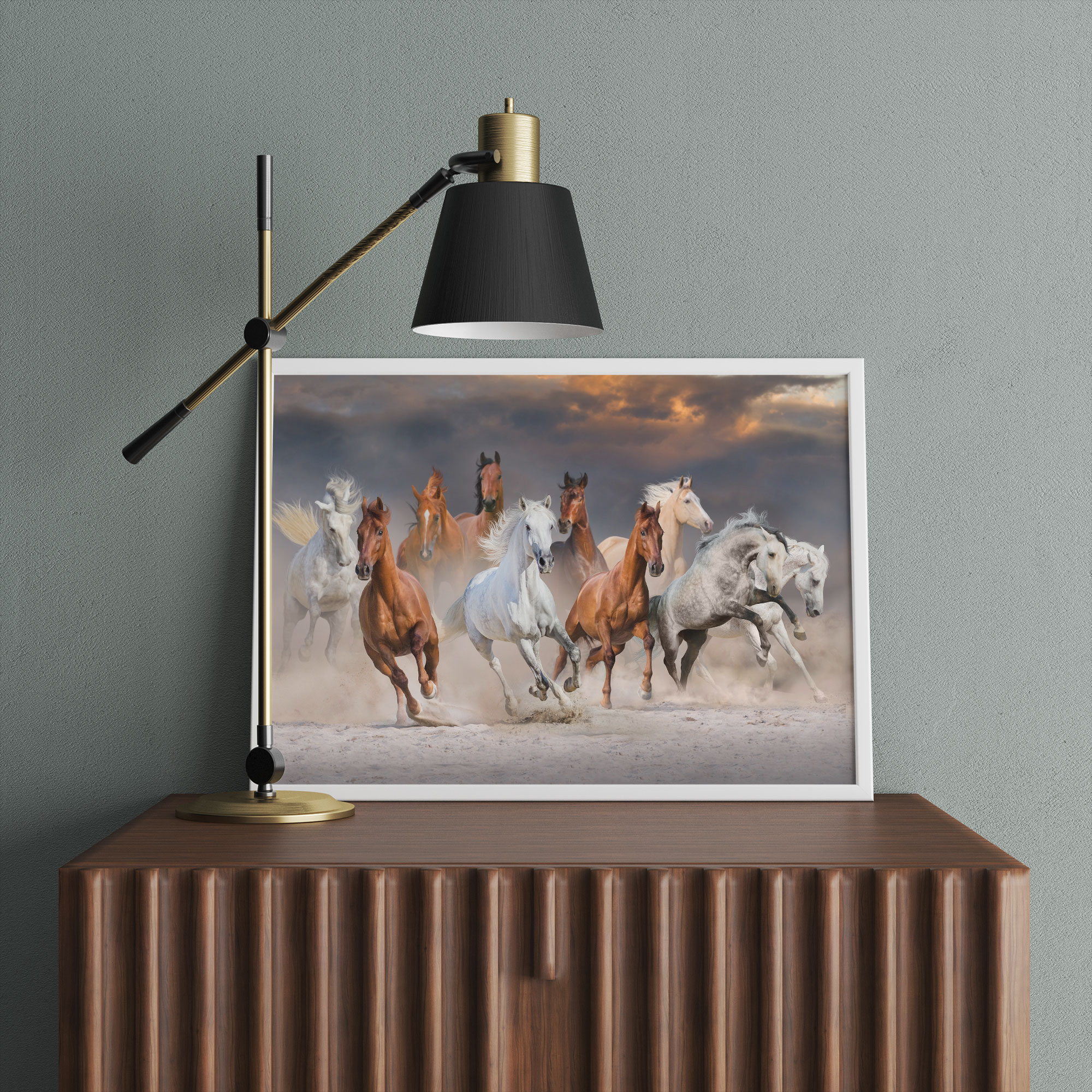 تابلو مدل مخمل طرح اسب