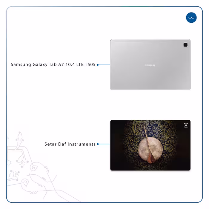 برچسب پوششی ماهوت مدل Setar-Daf-Instruments مناسب برای تبلت سامسونگ Galaxy Tab A7 10.4 LTE 2020 T505