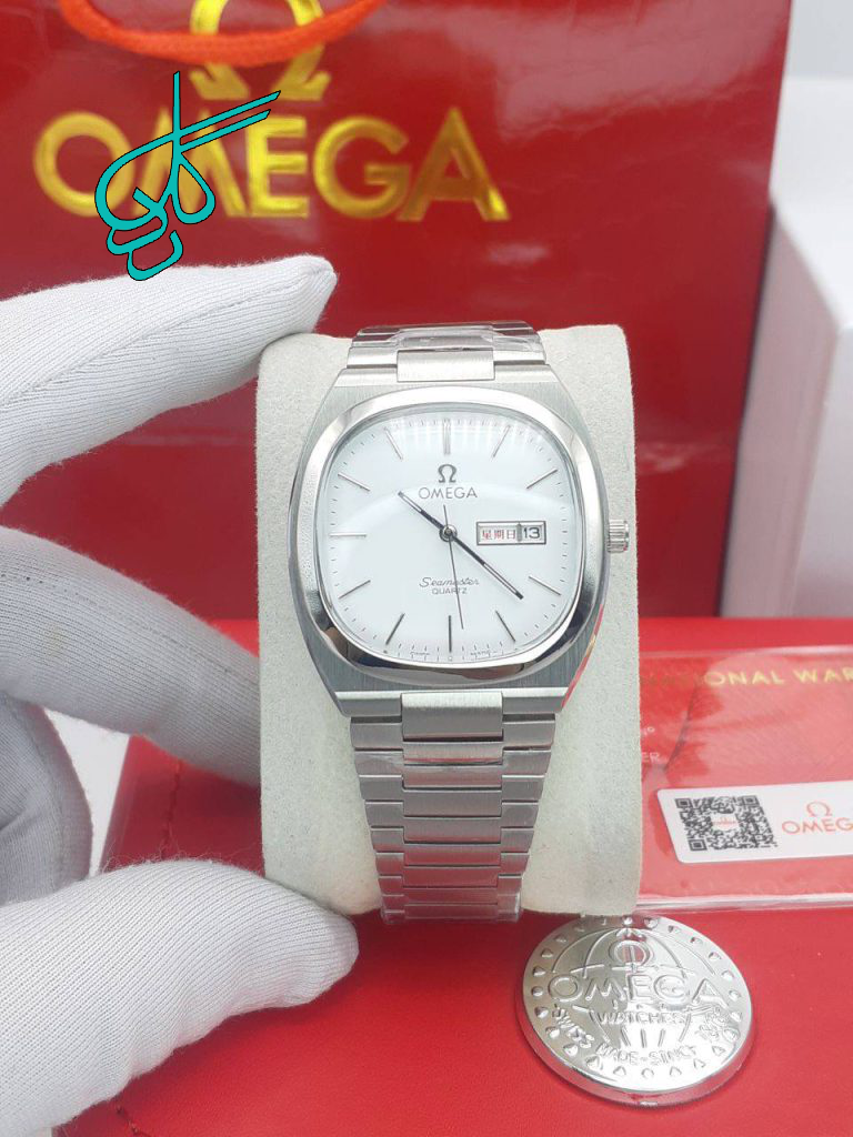 خرید ساعت مردانه امگا موتور ساخت ژاپن بهترین کیفیت بازار A    شرکتی جنس استیل رنگ ثابت و ضدحساسیت تقویم دار کد 1918167 - ردگل