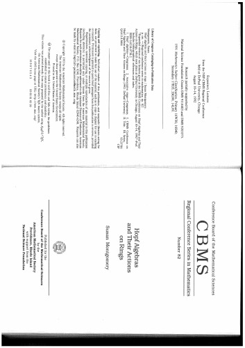 خرید و دانلود نسخه کامل کتاب Hopf algebras and their actions on rings