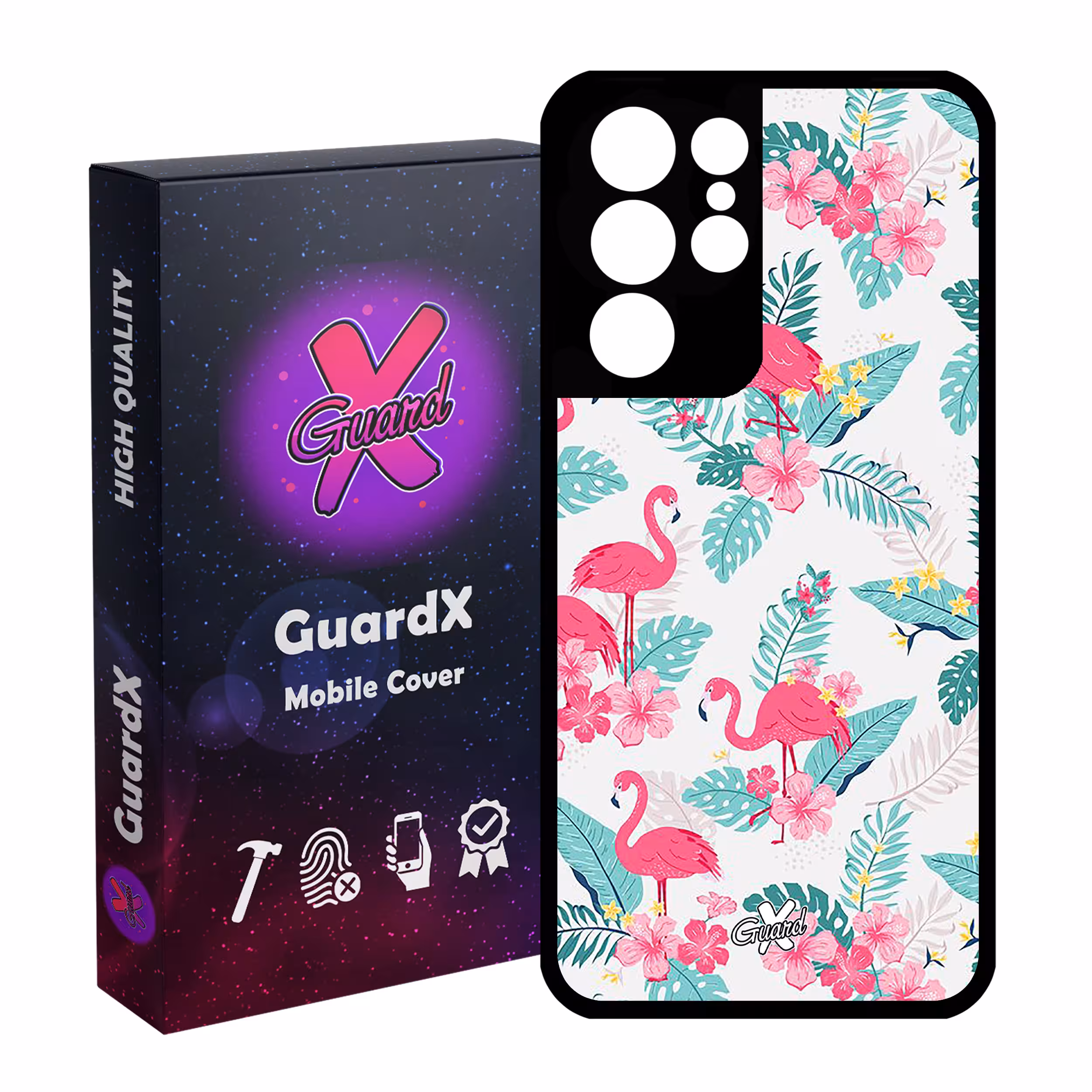 کاور گارد ایکس طرح فلامینگو مدل Glass10274 مناسب برای گوشی موبایل سامسونگ Galaxy S21 Ultra