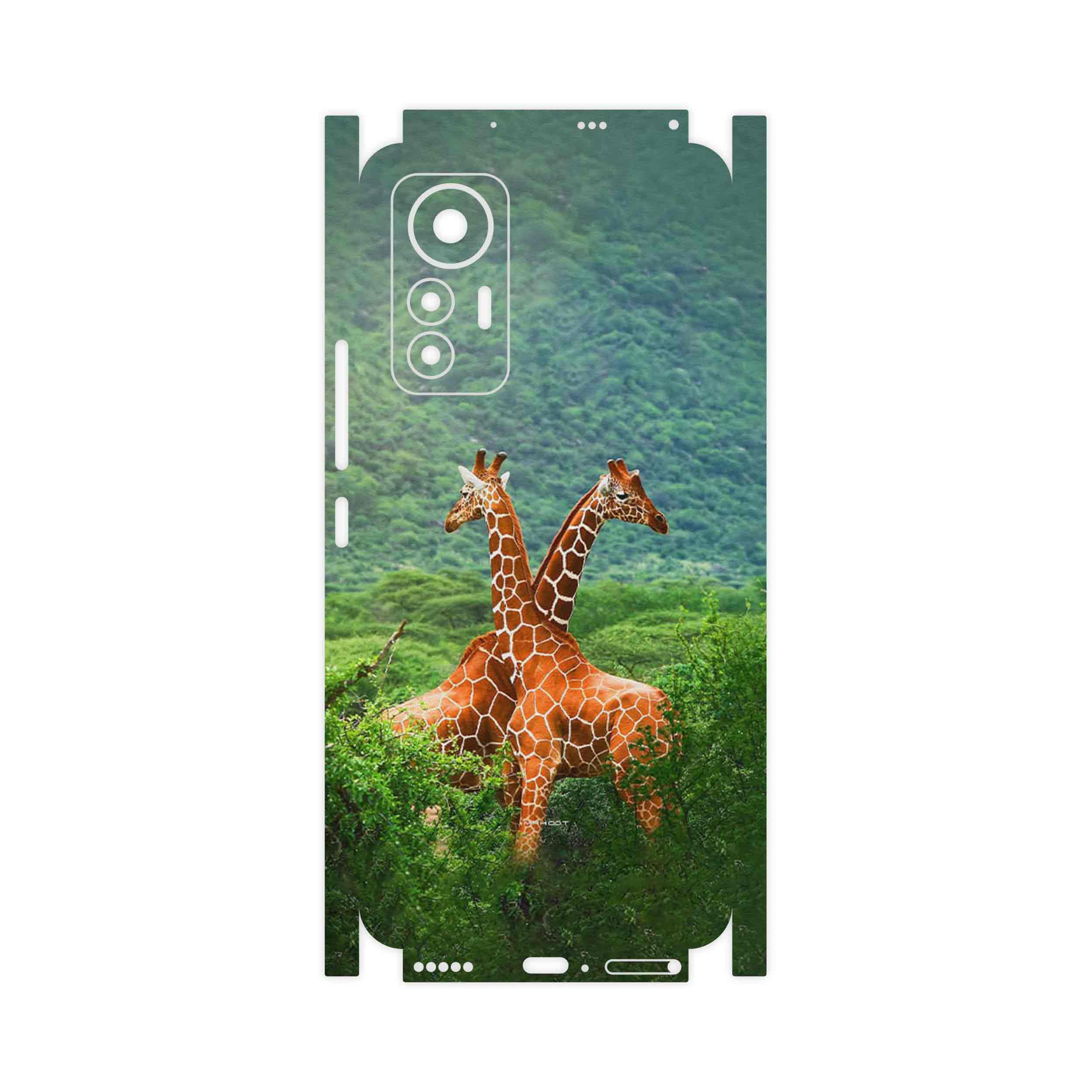 برچسب پوششی ماهوت مدل Giraffe-FullSkin مناسب برای گوشی موبایل شیائومی 12 Lite