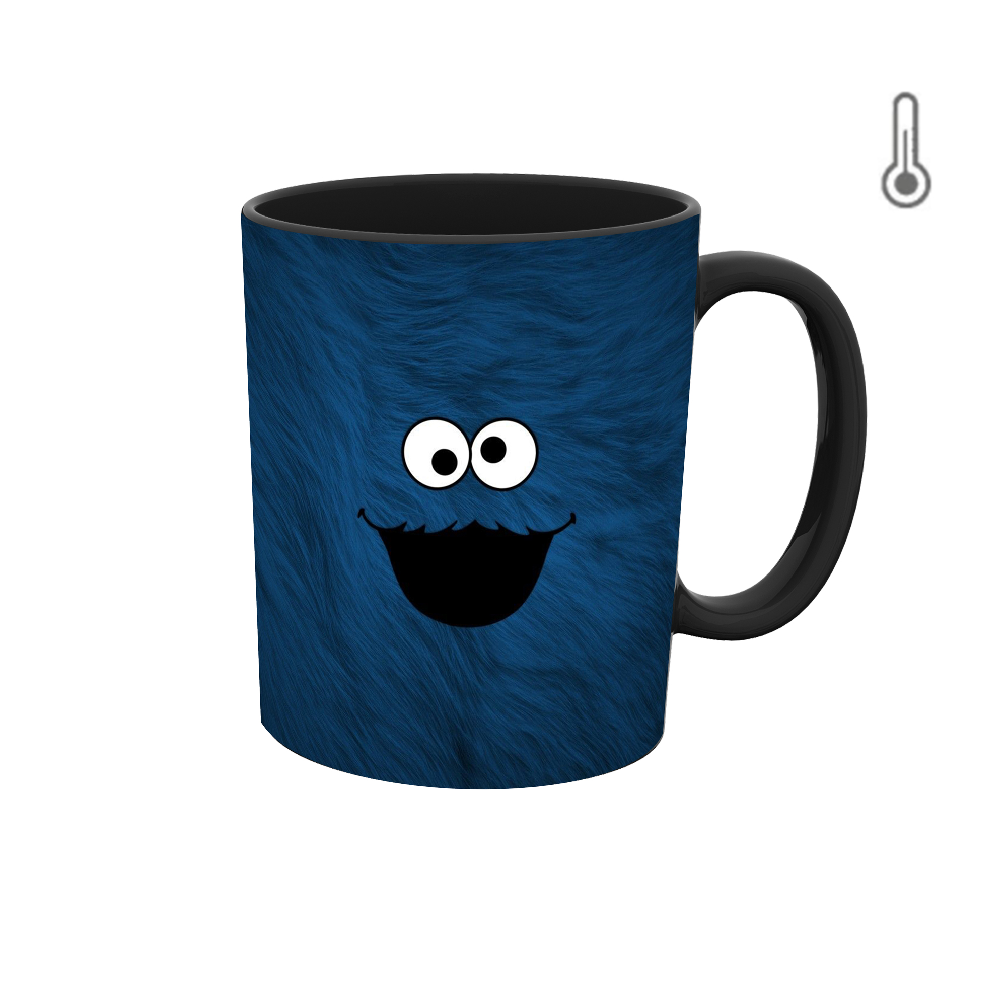 ماگ حرارتی طرح گرافیکی هیولا آبی 