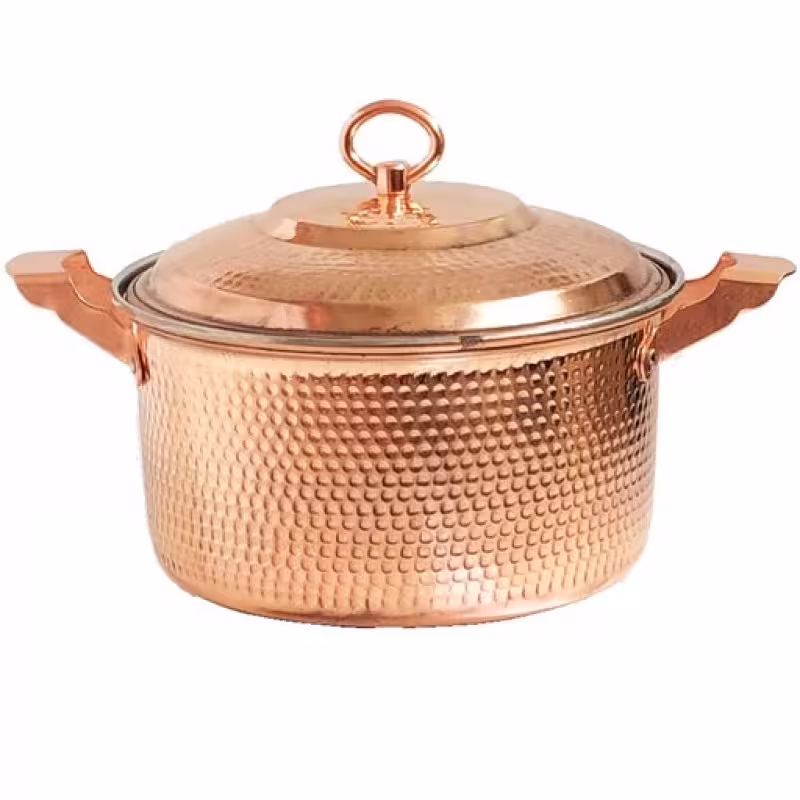 قابلمه راسته مسی سایز 4 زنجان( شش نفره ای) نانو شده با کیفیت عالی