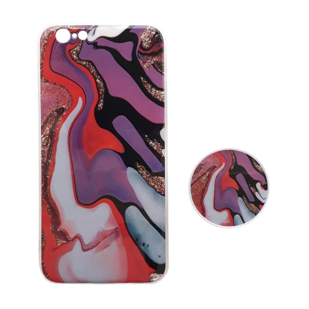 کاور طرح کوارتز کد S5290 مناسب برای گوشی موبایل اپل iPhone 6/6s به همراه پایه نگهدارنده 